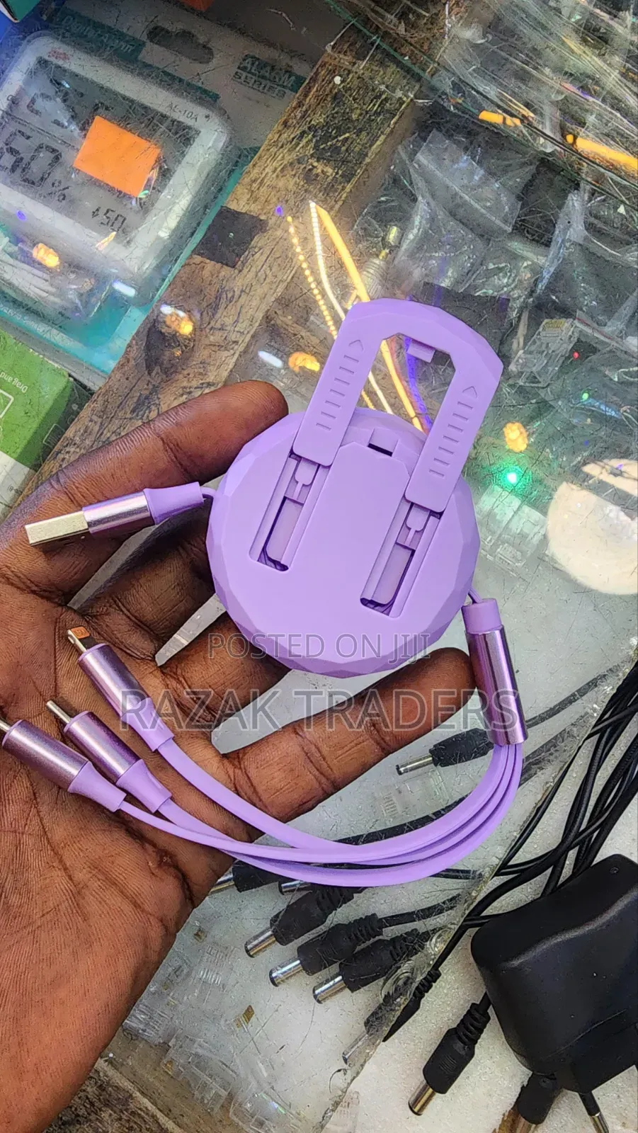 Mobile Phone Charging Cable, 1 High-Speed Charging Cable With 3 Cables