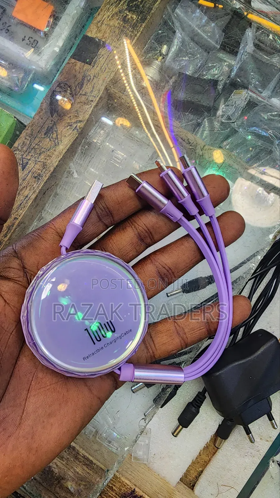 Mobile Phone Charging Cable, 1 High-Speed Charging Cable With 3 Cables