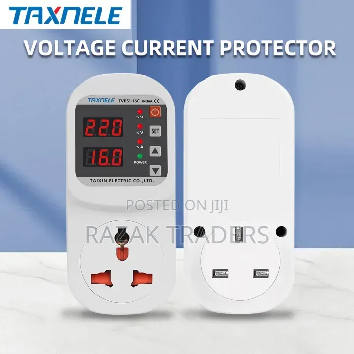 Adjustable Current Under Voltage Protector Socket Ac 220v 110v