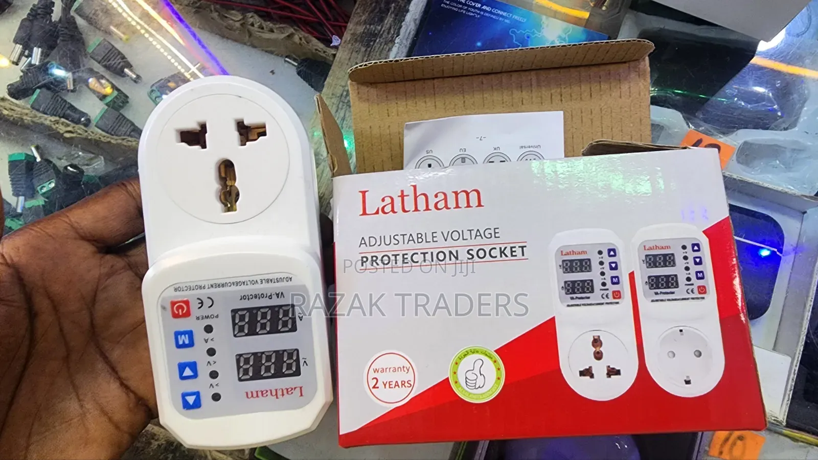 Adjustable Current Under Voltage Protector Socket Ac 220v 110v
