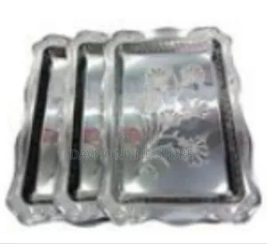 3 Stainless Steel Trays