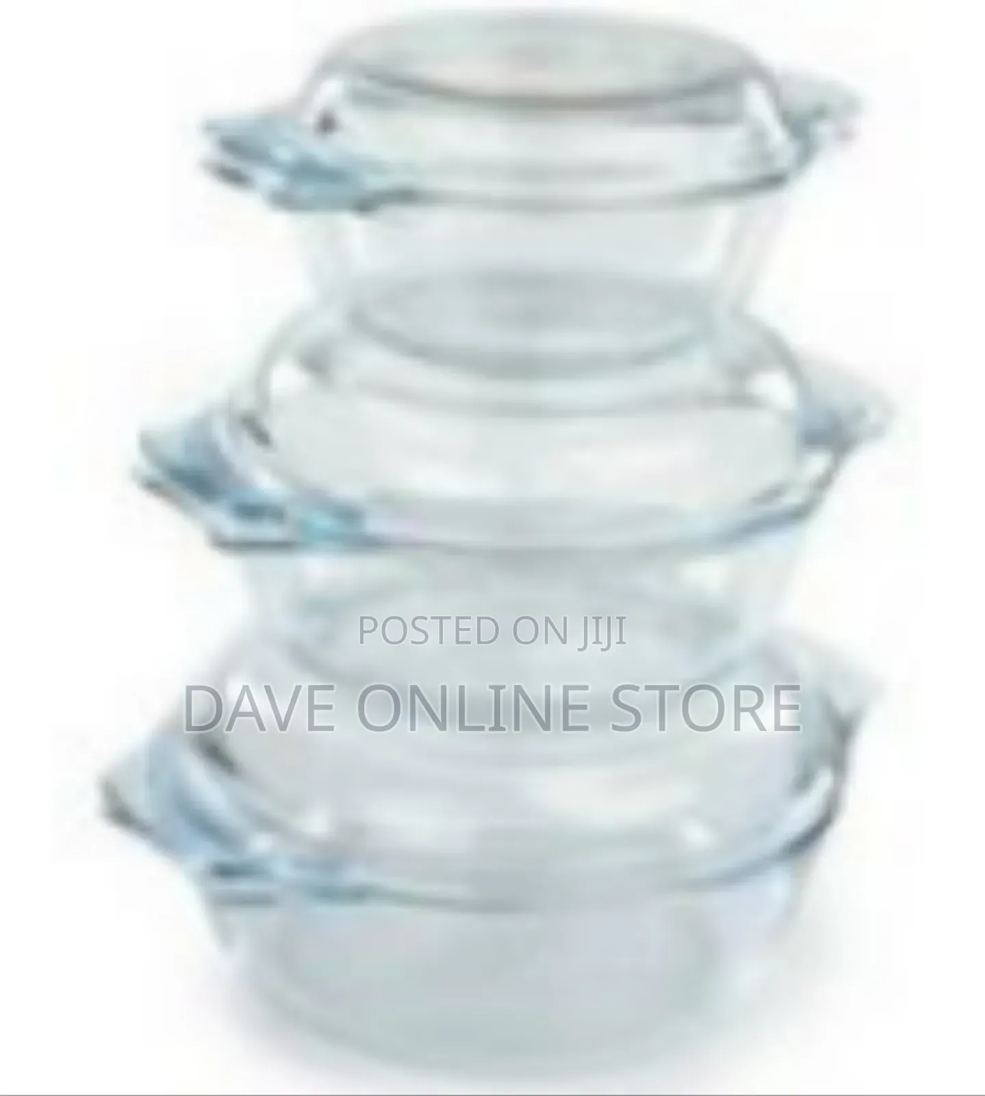 3 Piece Set of Strong Glass Dishes