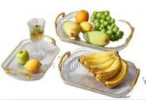 3 Piece Set of Acrylic Serving Trays