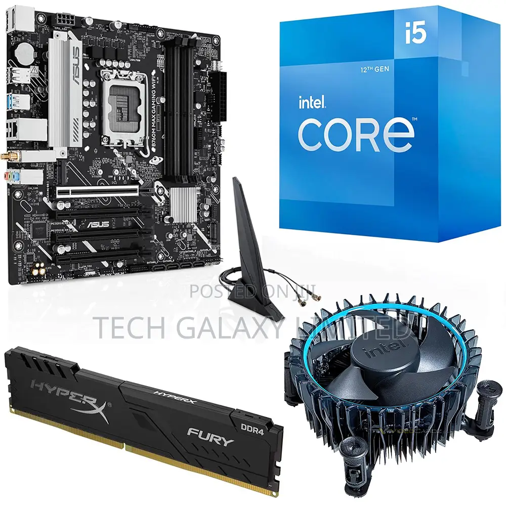 Asus B760m Motherboard + Core I5 12400 12th Gen + 16gb Ddr4 Ram Combo