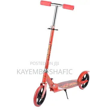 Foldable Steel Frame Kick Scooter With Adjustable Handlebars