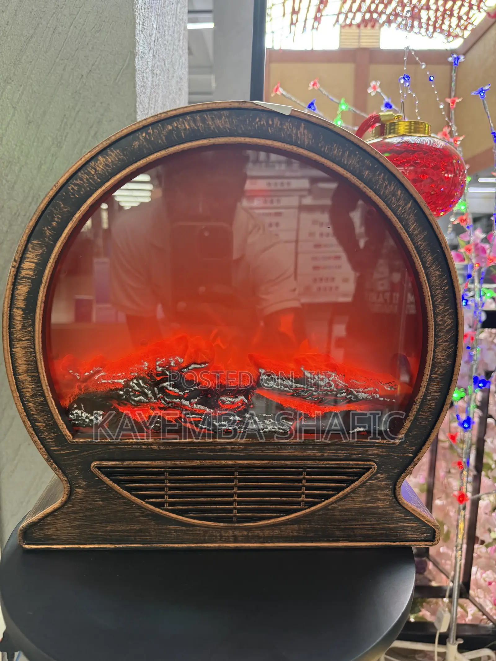 Vintage Simulated Led Fireplace Lantern / Atmosphere Lamp