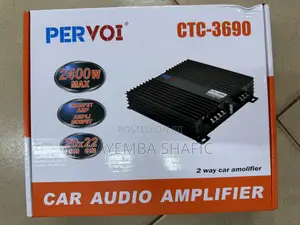 Pervoi CTC-3690 Car Audio Amplifier – 2400w 2-Channel Max Power