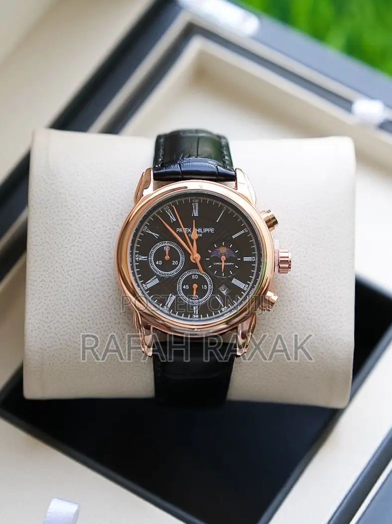 Black Dial Patek Philippe Chronograph Watch
