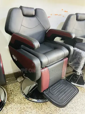 Brandnew Black and Maroon Mixed Color Kingsize Barber Chair