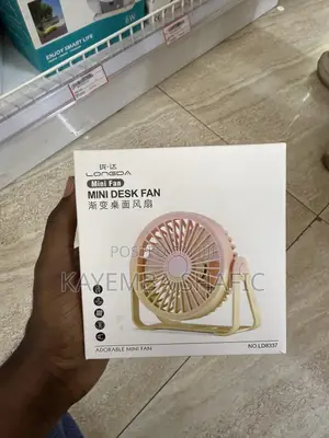 Longda Mini Desk Fan (Model Ld8337) - Pastel Gradient