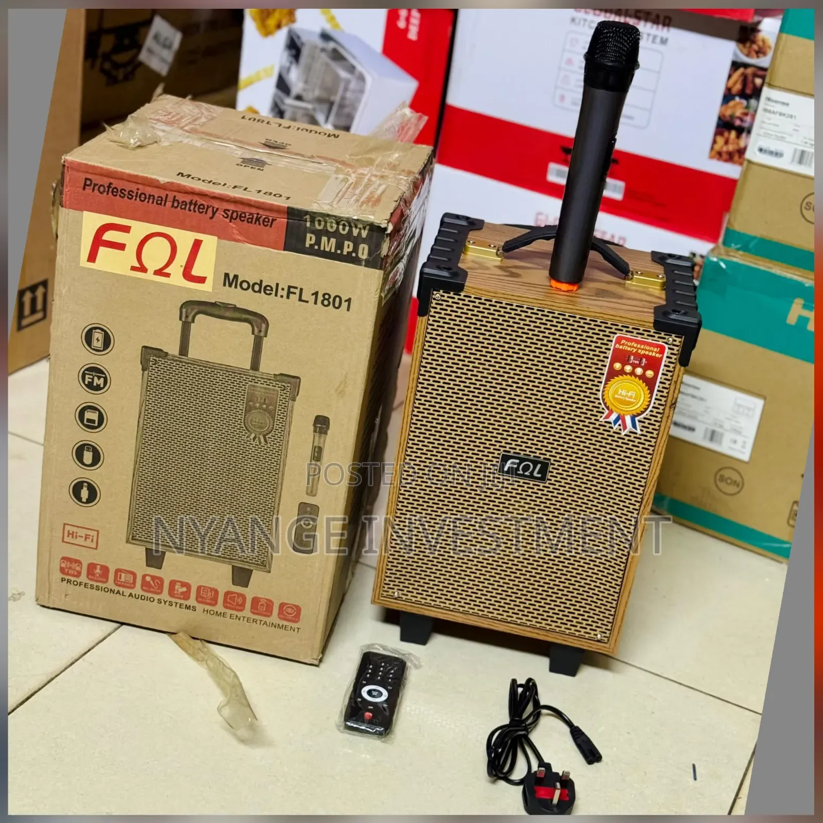 FQL Model Fl1801 Professional Battery Speaker System .