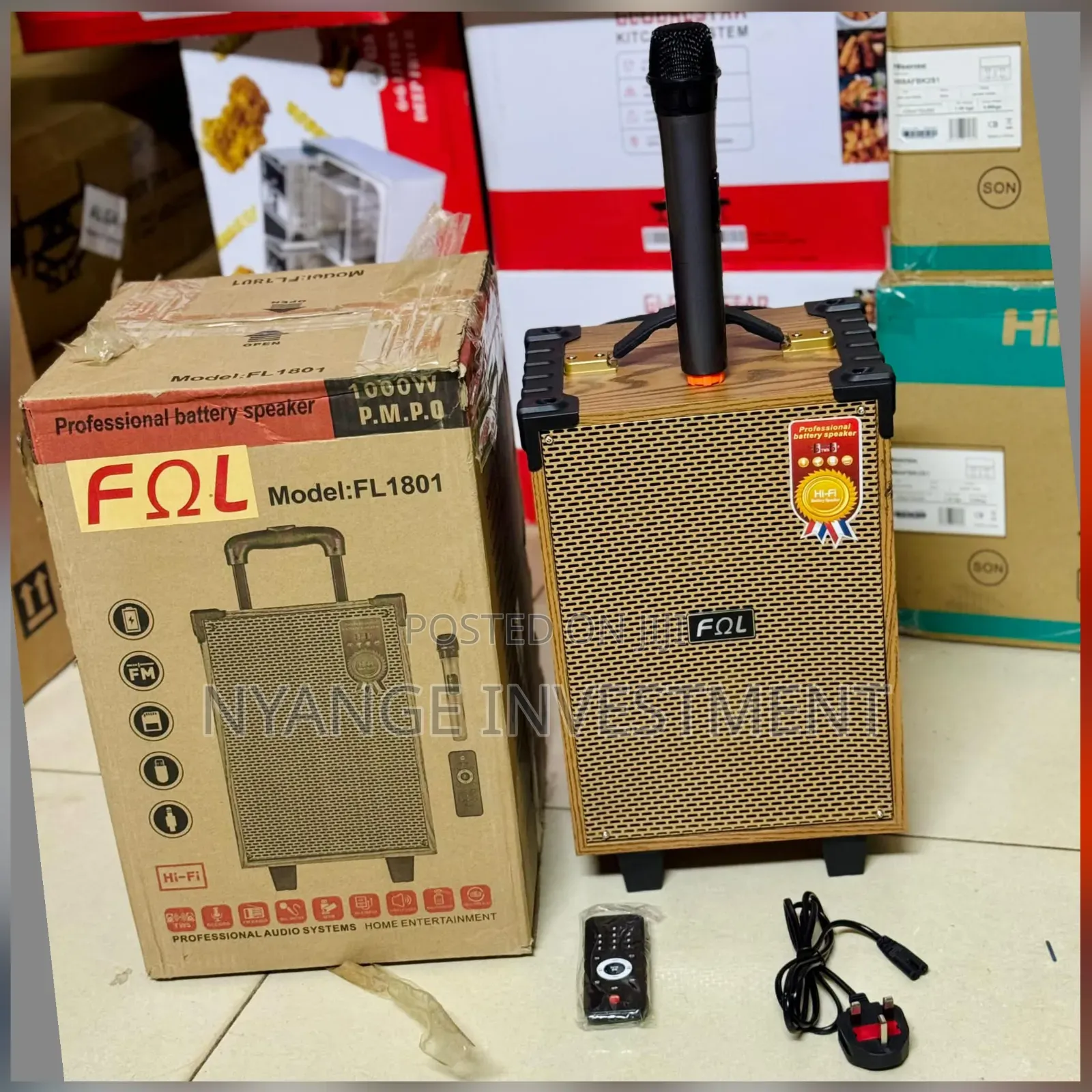 FQL Model Fl1801 Professional Battery Speaker System .