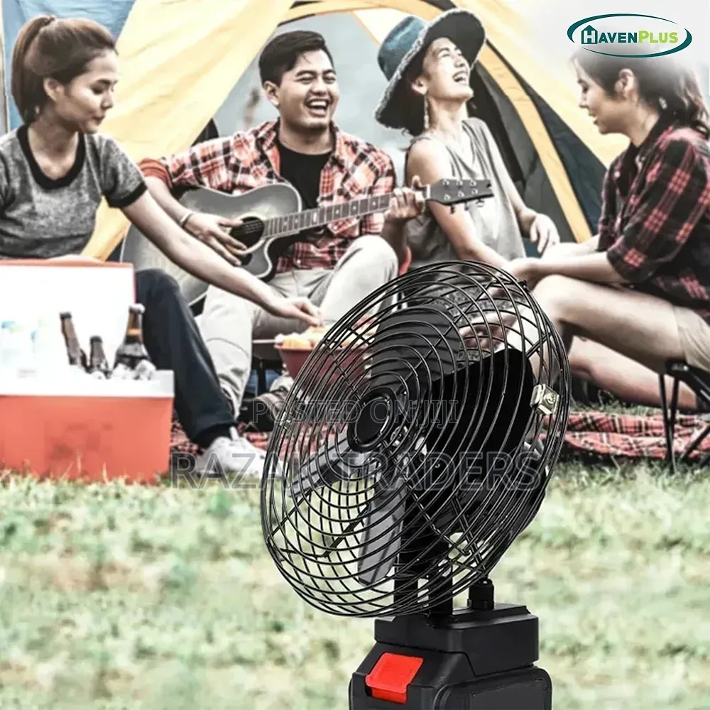 Portable Camping Fan, 48v Lithium Battery- Strong Wind, Low Noise