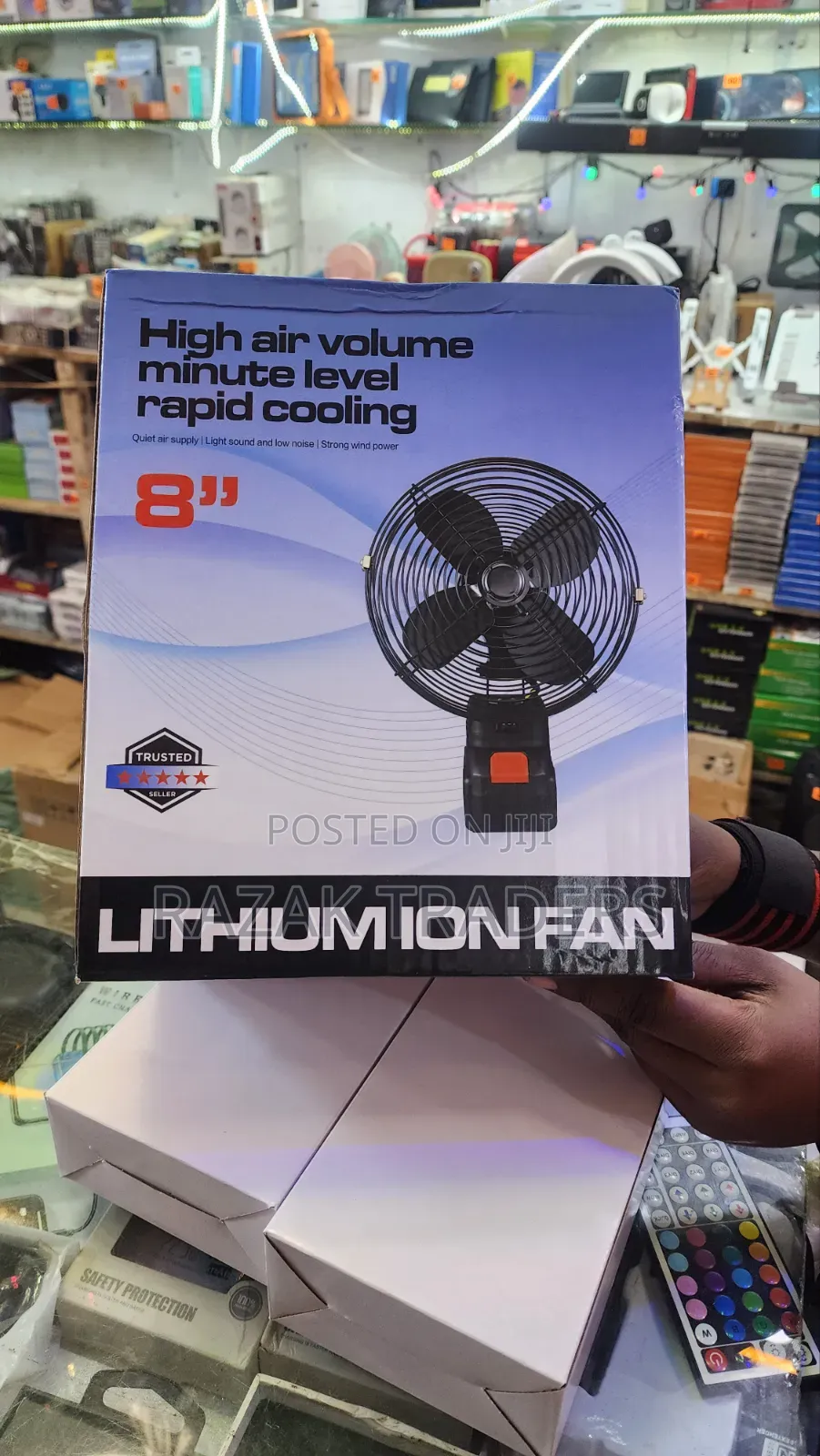 Portable Camping Fan, 48v Lithium Battery- Strong Wind, Low Noise
