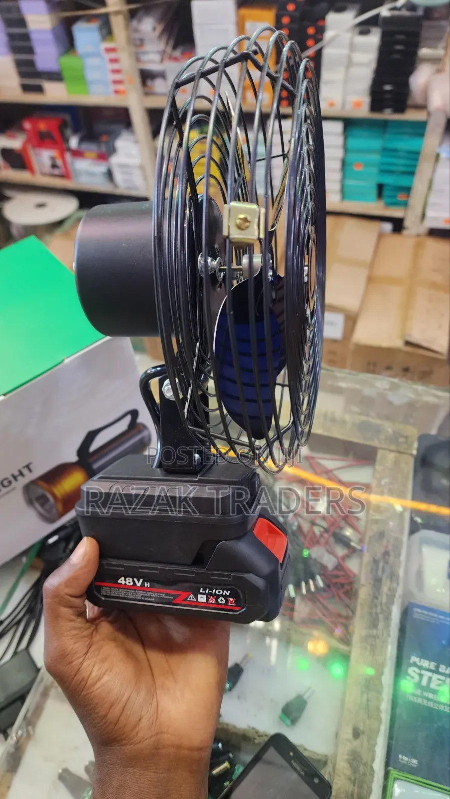 Portable Camping Fan, 48v Lithium Battery- Strong Wind, Low Noise