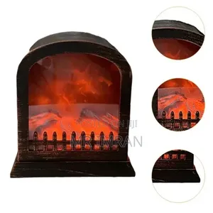 Vintage-Style Led Flame Effect Fireplace Lantern