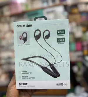Green Lion Spirit Open-Ear Neckband Bluetooth Headset