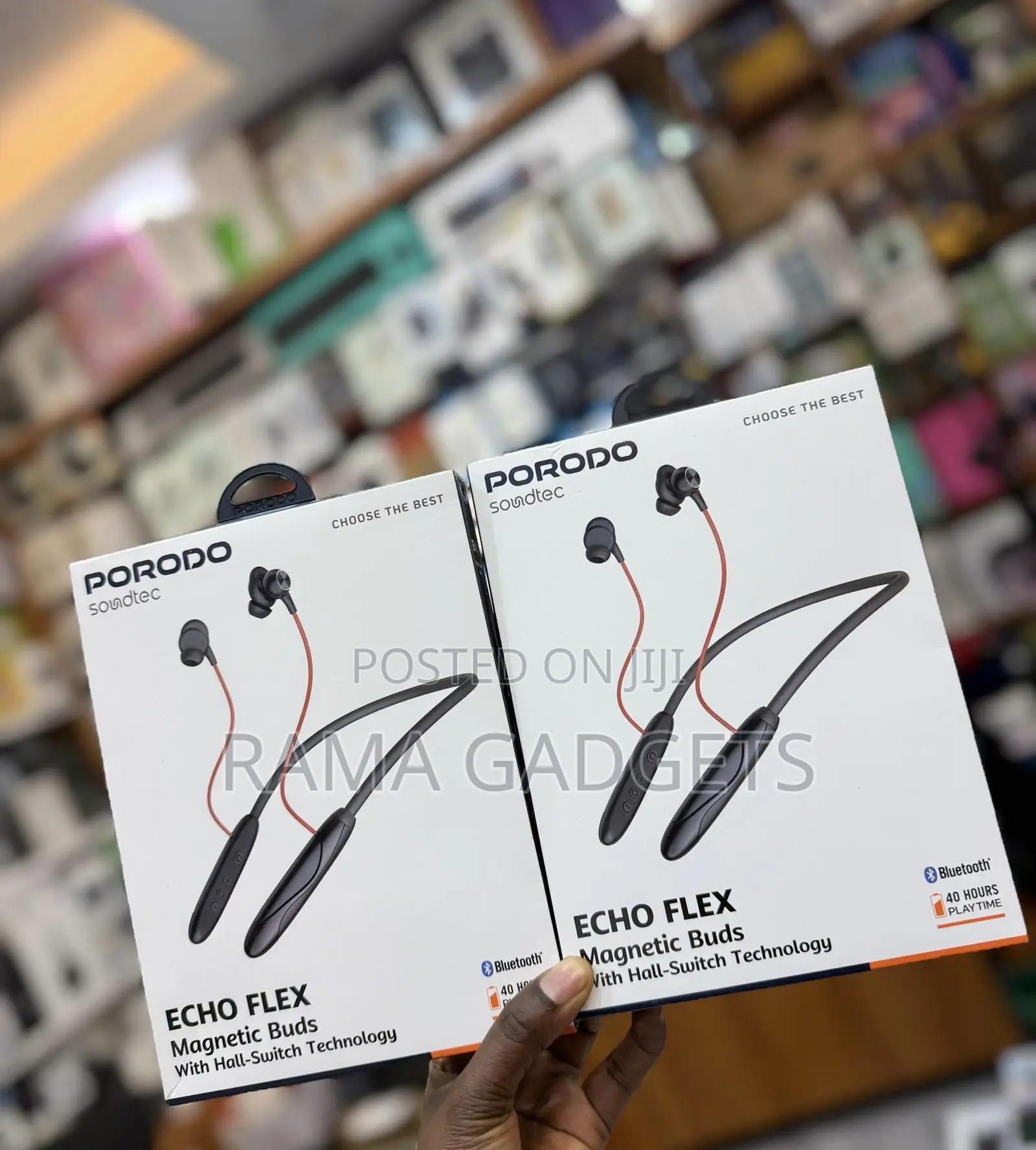 Porodo Soundtec Echo Flex Magnetic Neckband Earbuds