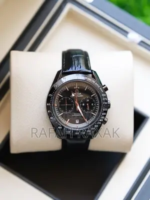Speedmaster Omega Leather Watch