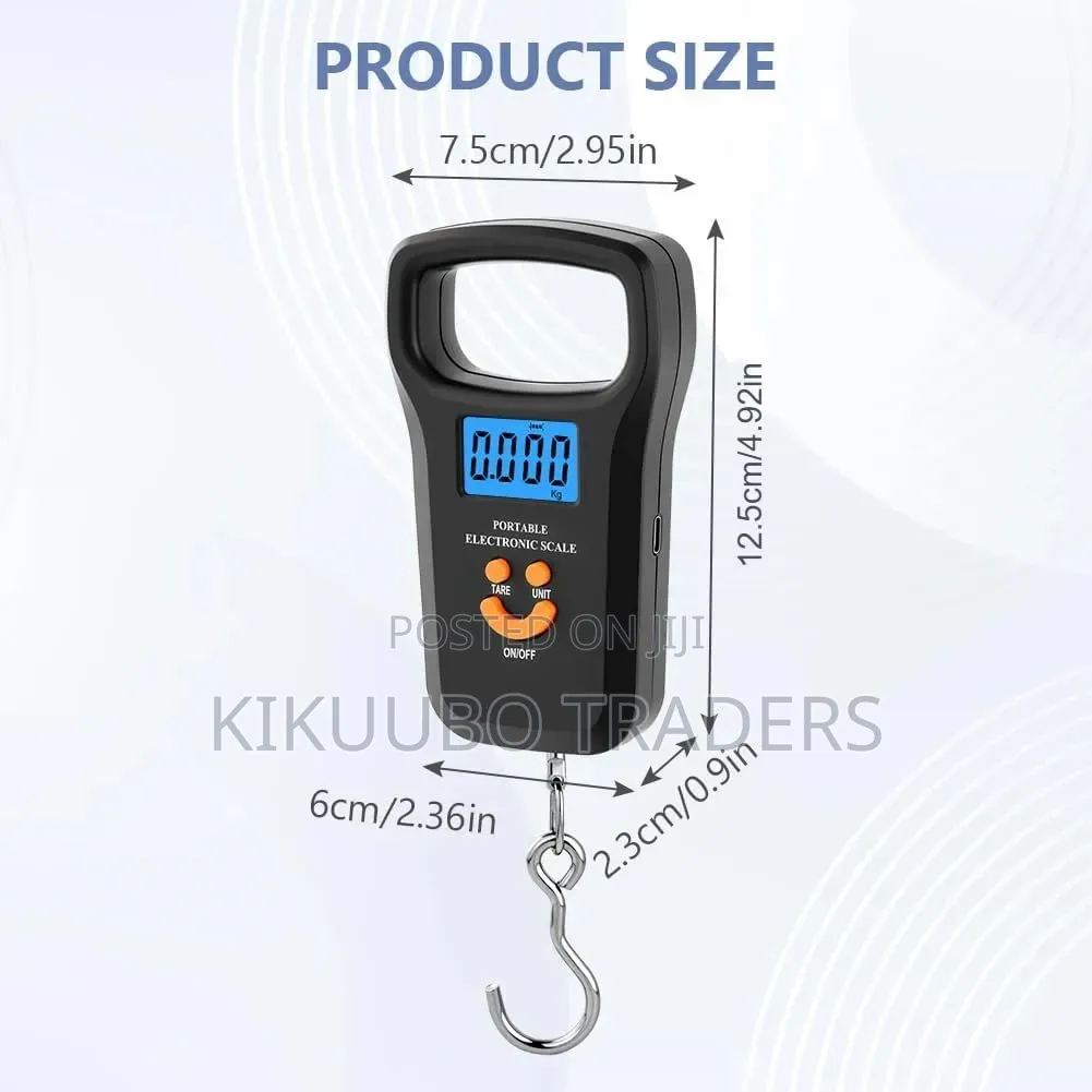 Digital Scale With Hook, 110 Lb/50 Kg Luggage Scale