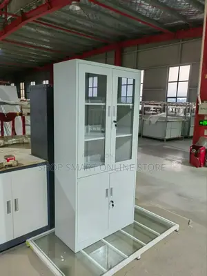 Swivel Metallic Half Glass File Cabinet Half Glass File Cabinet