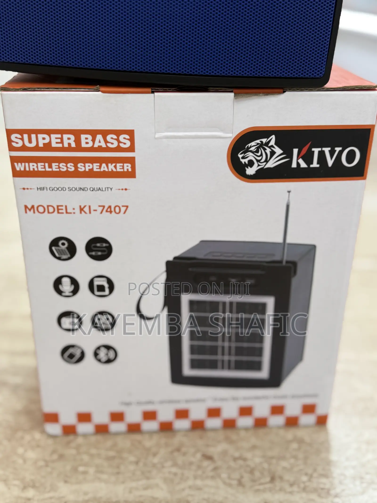 Kivo Ki-7407 Super Bass Wireless Bluetooth Speaker With Solar Charging