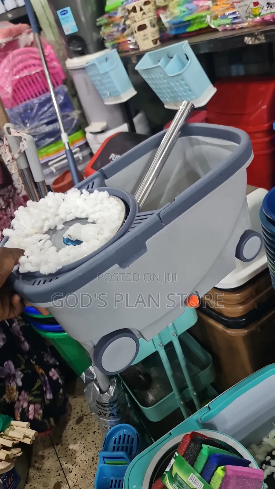 Gray Plastic Spin Mop Plastic Spin Mop