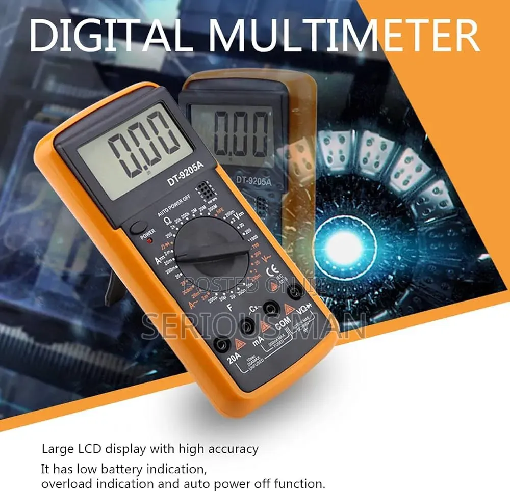 Digital Multimeter Ac/Dc Voltmeter Ammeter Voltage Multi Tester
