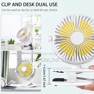 New Portable Table and Clip Rechargeable Fan