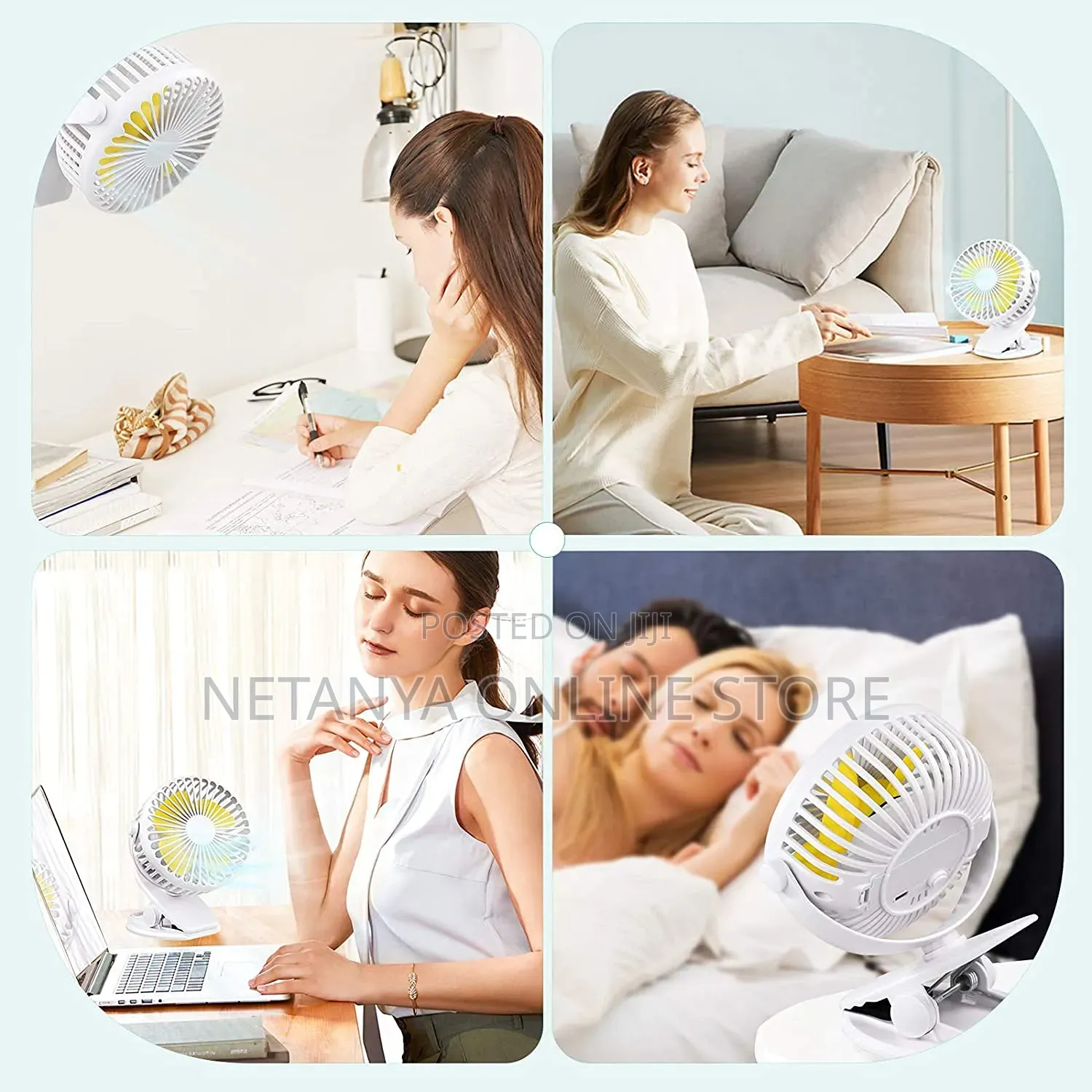 New Portable Table and Clip Rechargeable Fan