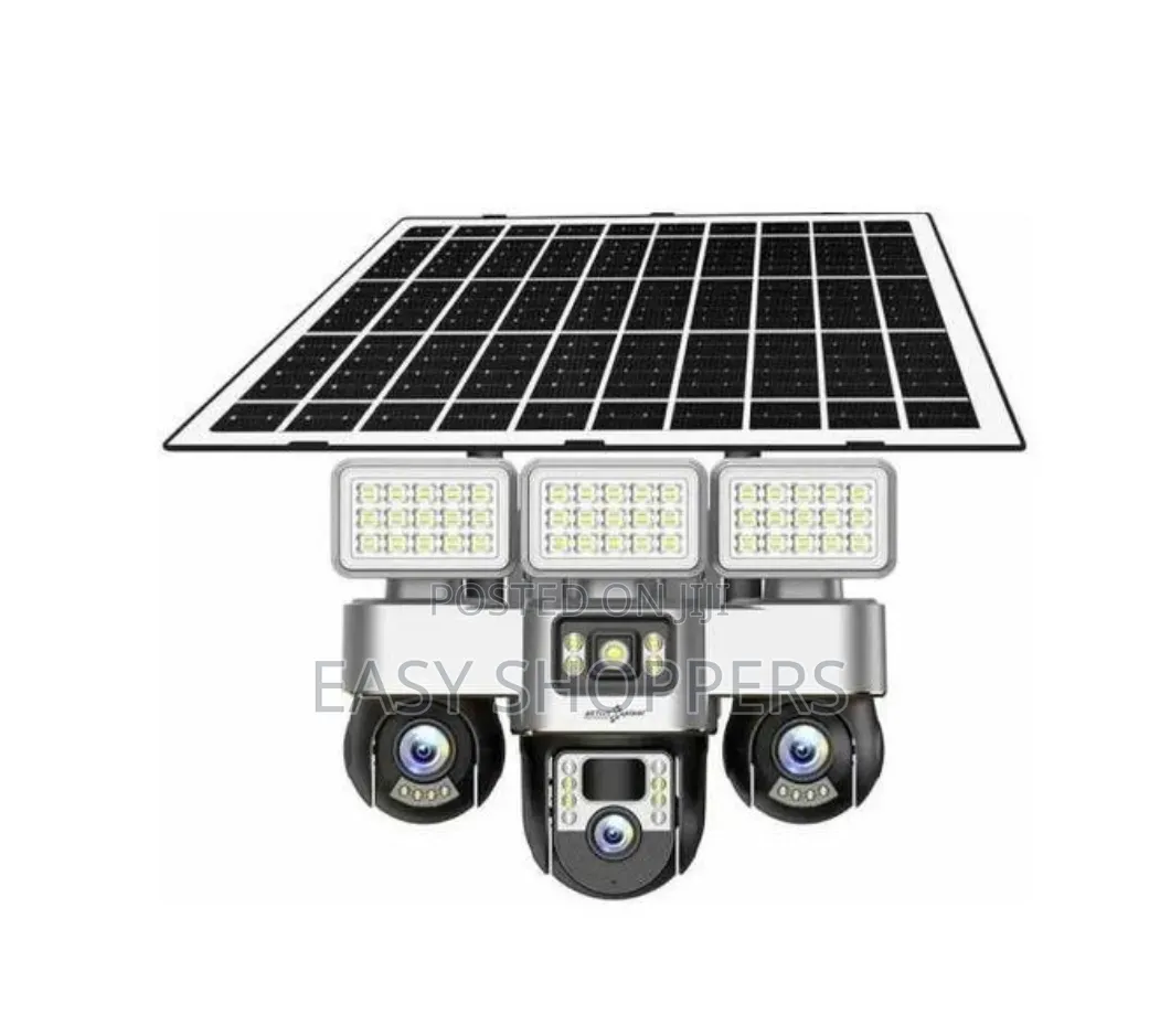 4g Tripple Lens Solar Powered 4mp CCTV Camera Outdoor Security Camera