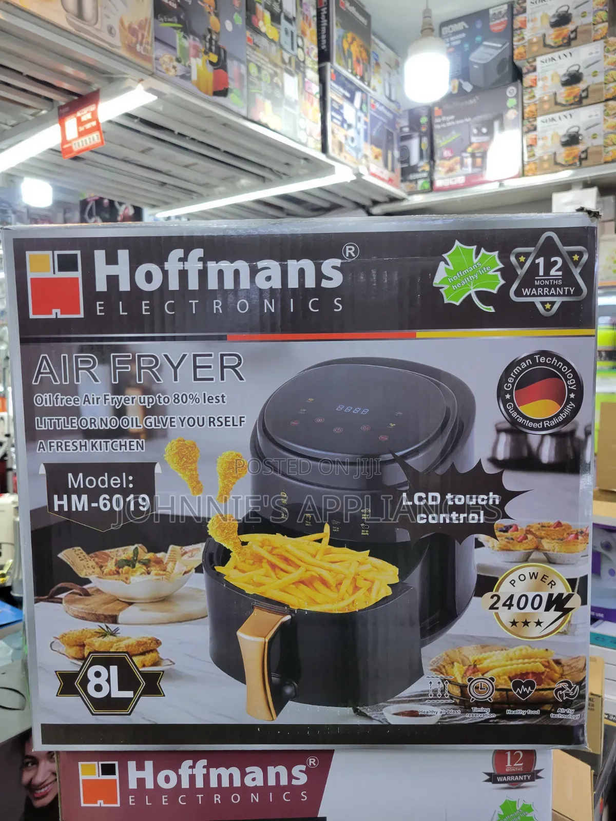 Hoffmans Electronics Digital Air Fryer – 8l Family Size, 2400w