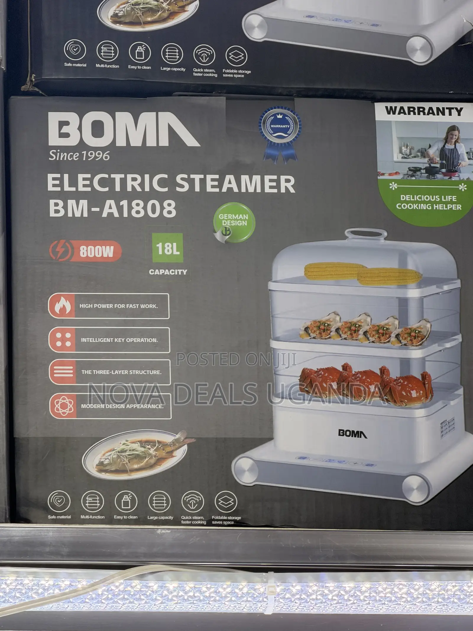 Bomn Electric Food Steamer Bm-A1808 –18l (Modern3 Tier Large Capacity)