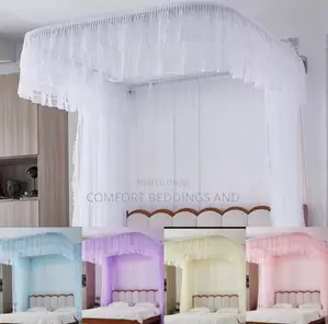 Free Size Wall Mount Mosquito Net White With Strings