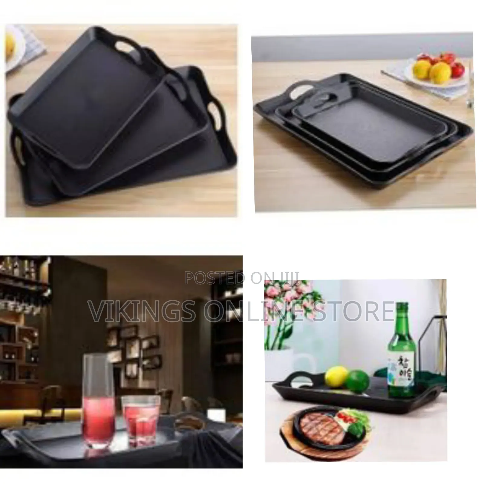 Pack of 3 Deep Rectangular Restaurant Cafe Hotel Kitchen Plastic