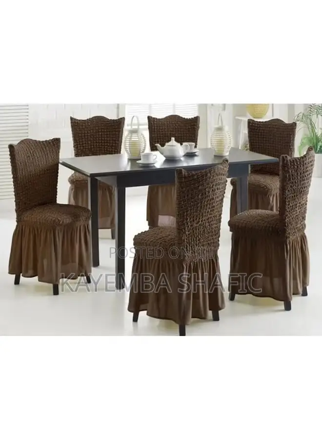 6 PCS Universal Elastic Dining Chair Covers Set
