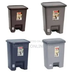 10 Litres Multifunctional Outdoor Square Step on Dustbin Plastic