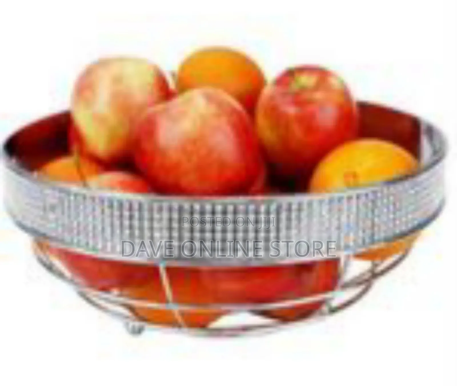 Glamorous Crystal-Trimmed Wire Fruit Bowl