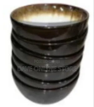 Rustic-Inspired Ceramic Serving / Cereal Bowls (Set of Six)