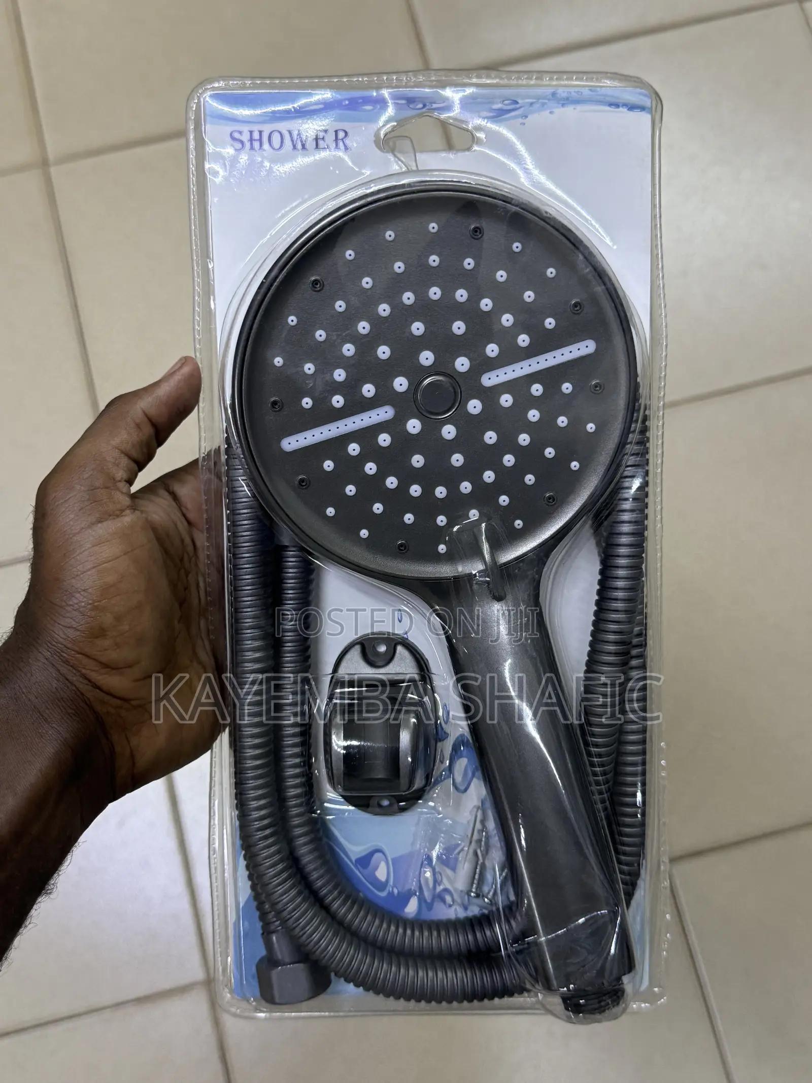 Premium Matte Black Handheld Shower Head Set With Hose