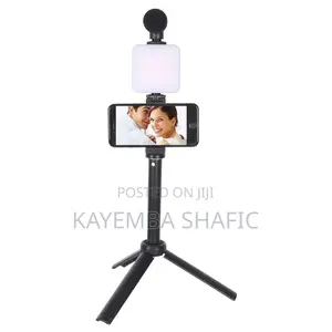 Ay-49 Video Vlogging Kit With Microphone Led Fill Light (Brand New)