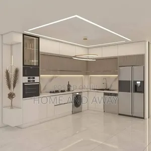 L Shape All White Kitchen Cabinets From 9,800,000/-