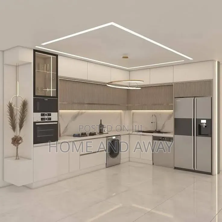 L Shape All White Kitchen Cabinets From 9,800,000/-