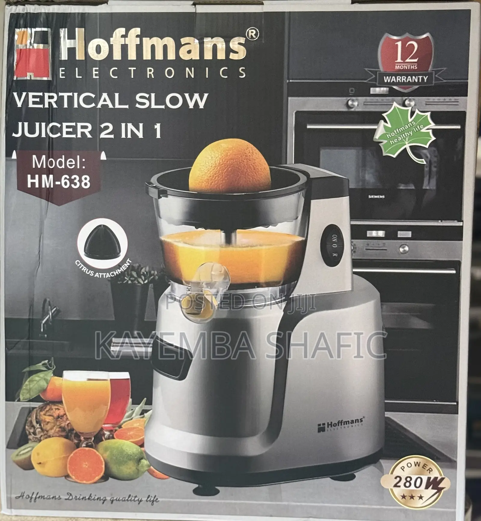 Hoffmans 2-in-1 Vertical Slow Juicer (Hm-638) – Cold Press