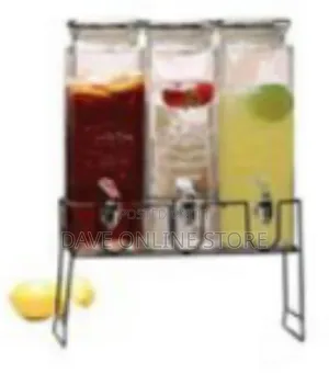 Elegant Dual Glass Beverage Dispenser Set With Metal Stand