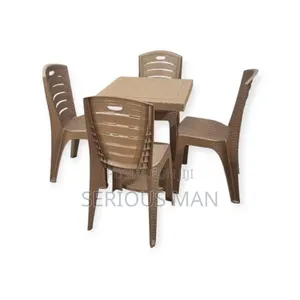 Garden Dining Plastic Table and Chairs Set