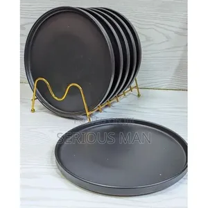 6-piece Clearance Ceramic Dinner Plate Set – 10.5 Inch Large