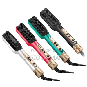 Dual-Function Hot Air Styling Brush Straightener