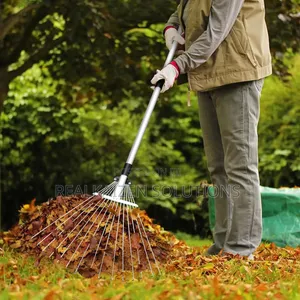 Adjustable Telescopic Galvanized Steel Garden Cleaning Rake