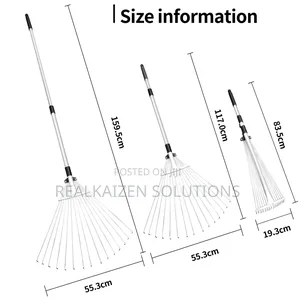 Adjustable Telescopic Galvanized Steel Garden Cleaning Rake